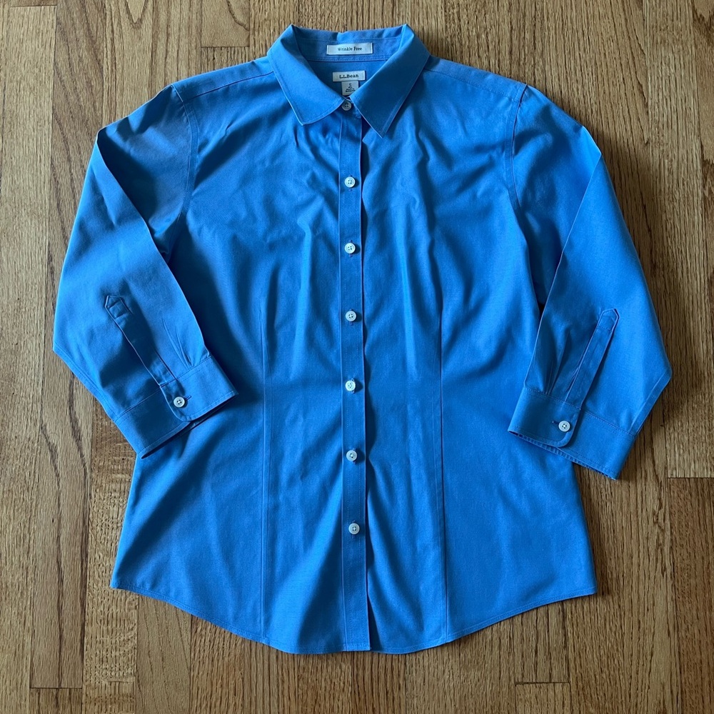 L.L. Bean Women’s Blue Button Down Shirt Long Sleeve
